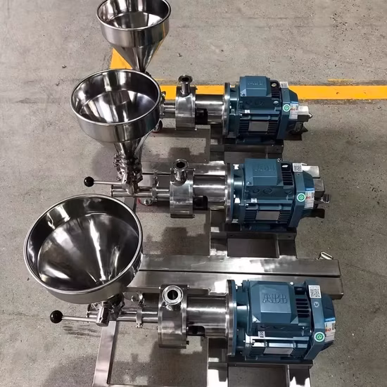 Bomba emulsionante de acero inoxidable con emulsión de alto cizallamiento