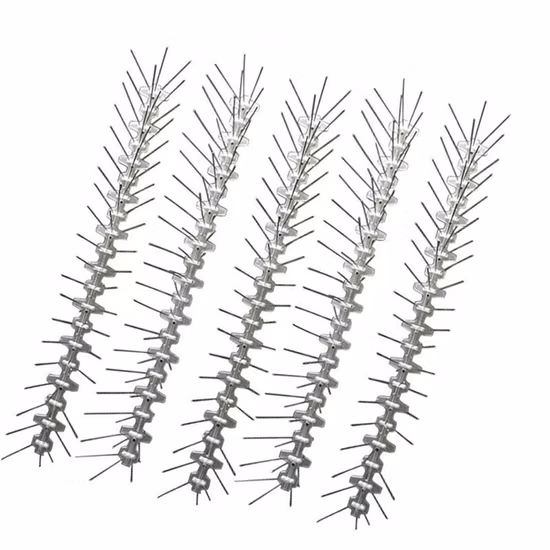 Púas de plástico para pájaros y palomas, púas antipájaros, control de plagas de acero inoxidable